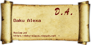 Daku Alexa névjegykártya